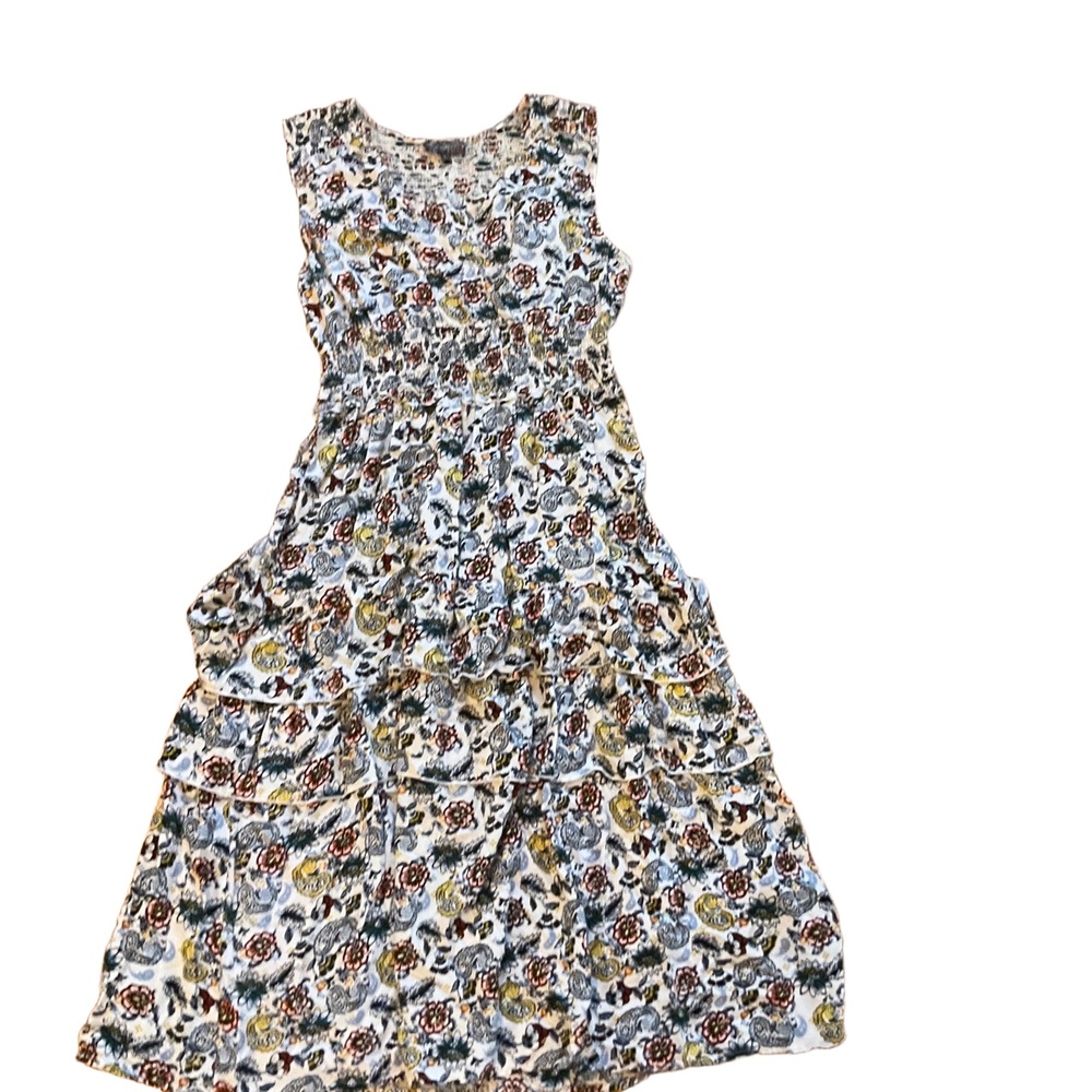 NWT J Gee Floral Pattern Sleeveless Dress V‎ Neck Womens Large